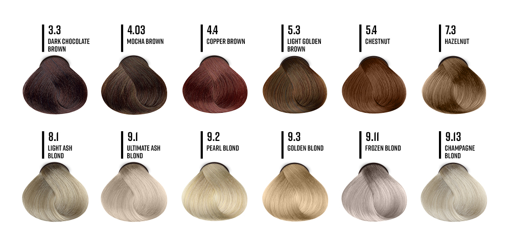 Ash Hair Dye Colour Chart